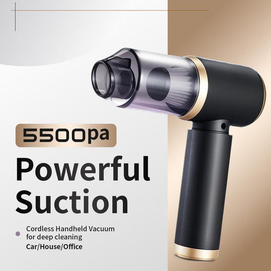 Powerful handheld cordless vacuum cleaner with strong suction.