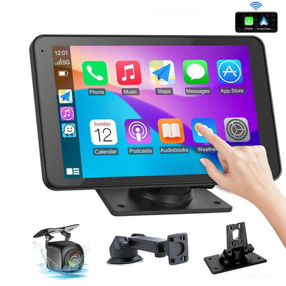 PASLDA 2026 Upgraded Wireless CarPlay Screen for iPhone & Android, Portable CarPlay Display for In-Car Entertainment