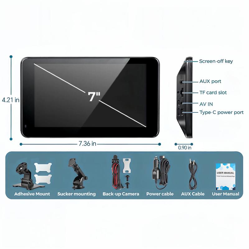 PASLDA 2026 Upgraded Wireless CarPlay Screen for iPhone & Android, Portable CarPlay Display for In-Car Entertainment