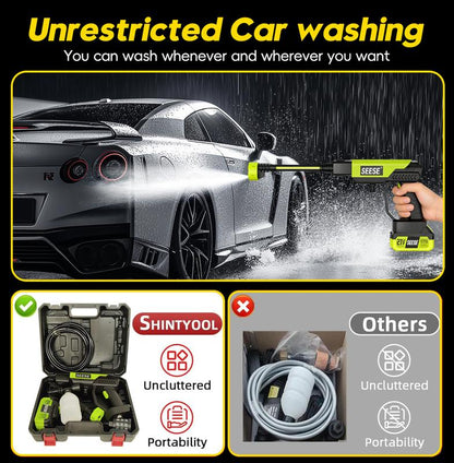 SEESE Cordless Pressure Washer – Portable bottle cleaner, suitable for cars, homes and gardens, a must-have for car owners!