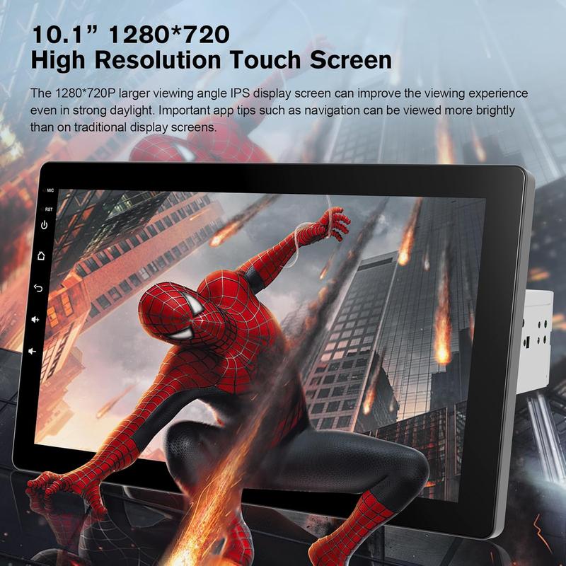 Haudio 10.1″ Rotatable Touch Screen Car Stereo, Android 13, Wireless CarPlay & Android Auto, GPS, BT, Backup Camera