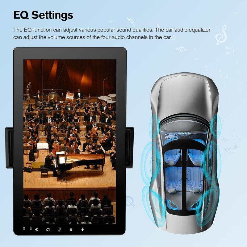 Haudio 10.1″ Rotatable Touch Screen Car Stereo, Android 13, Wireless CarPlay & Android Auto, GPS, BT, Backup Camera